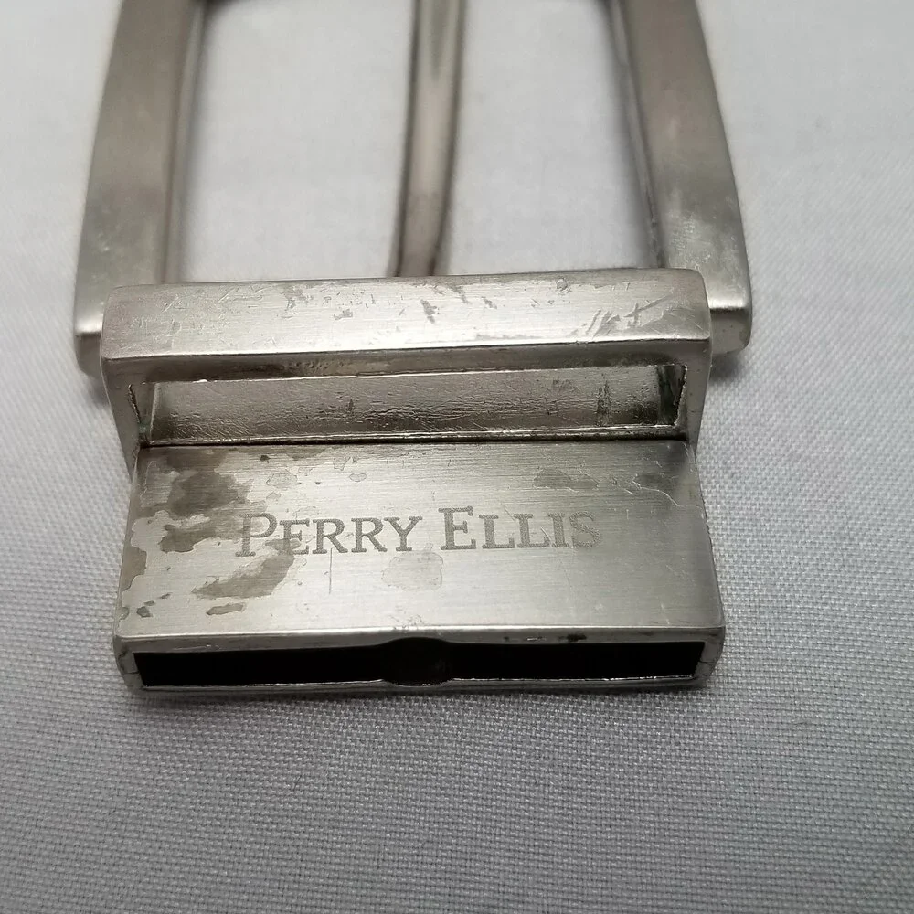 Vintage‎ Belt Buckle Perry Ellis Dress Up Pin Buckle Clamp Screws Closure Unisex